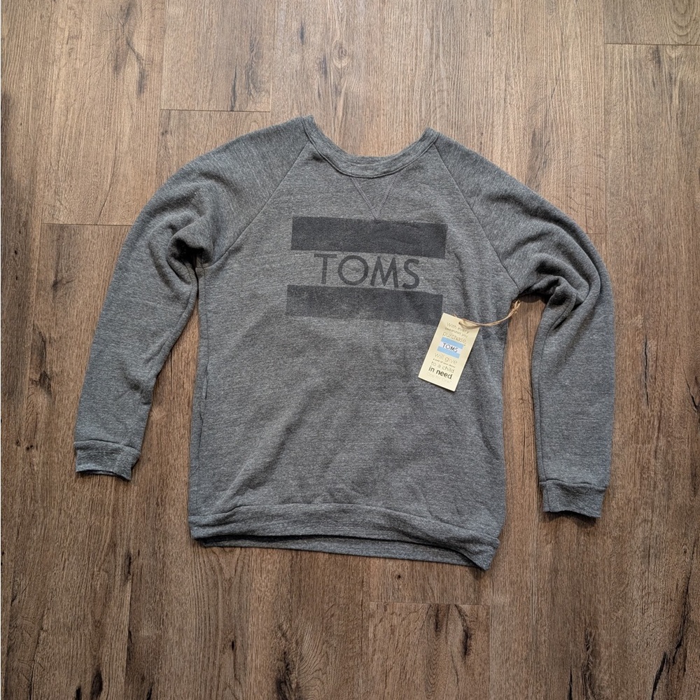 TOMS Heather Gray Crewneck Sweatshirt